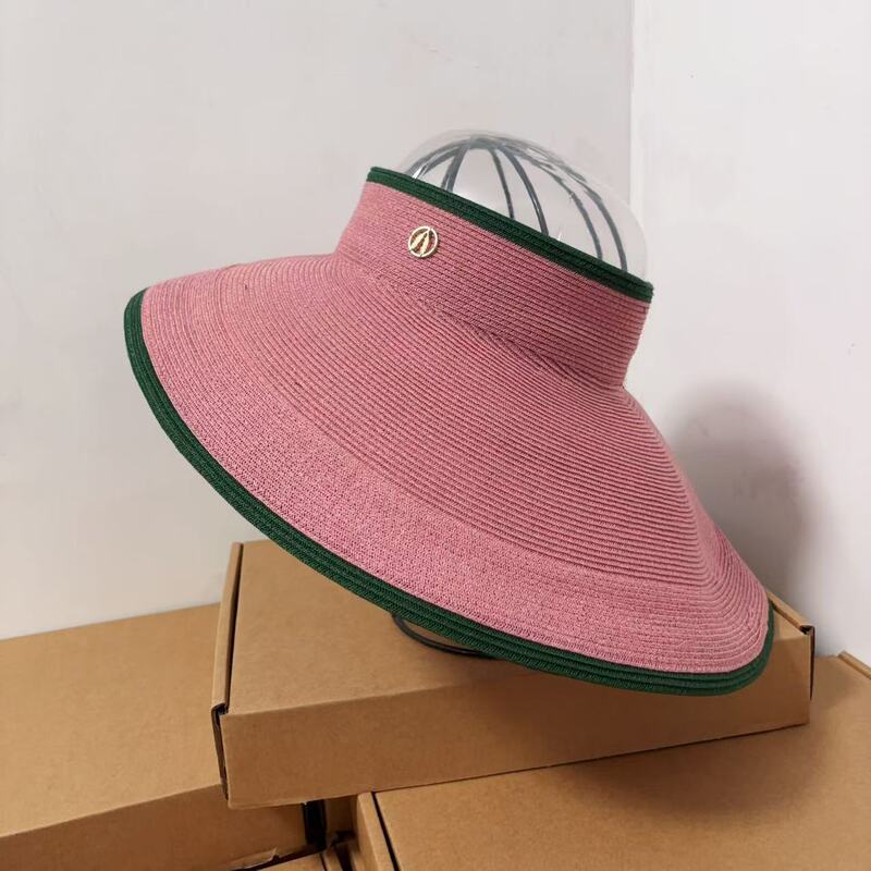 26 Summer Wrap-Around Visor Hat! Short in the Front, Long in the Back, 18cm Extra-Large Brim, Sun Protection, Foldable Fisherman's Hat