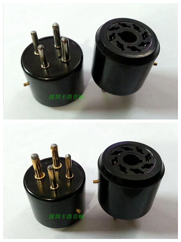 Vacuum tube holder 4 turns 8 pipe seat GZS4-S8 conversion seat silver plated foot gold plated foot