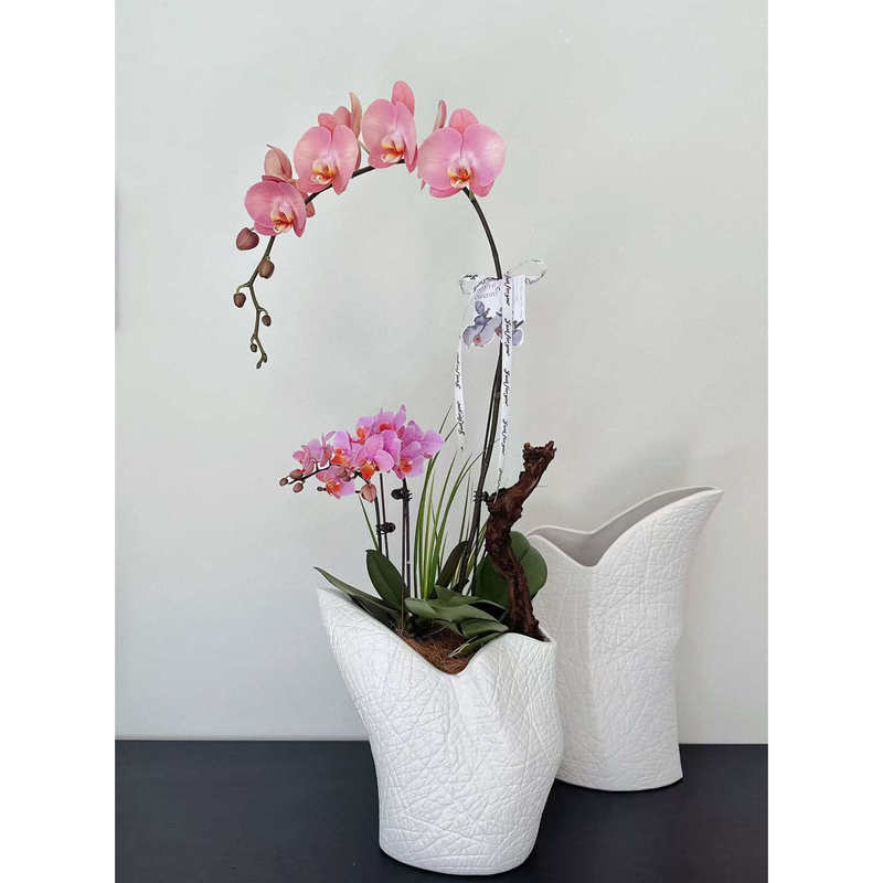 Leather-Textured Flower Vase, Simple Style, Sales Center Model Room, Homestay Lobby Decoration, Flower Arrangement Vase