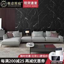  Italian light luxury fabric sofa living room combination Nordic small apartment minimalist technology cloth sofa Modern minimalist furniture