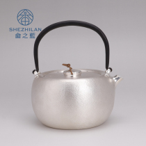 Pure silver teapot pure handmade one beating silver pot boiling water pot tea pot boiling teapot home utiliti tea furniture