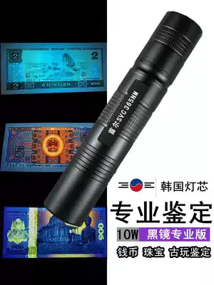 Seoul 10W ultraviolet flashlight detection lamp identification porcelain Amber fluorescent detection pen 365nm purple light