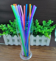 Disposable color art straw flat mouth bendable straw Famous brand double childrens straw 4000