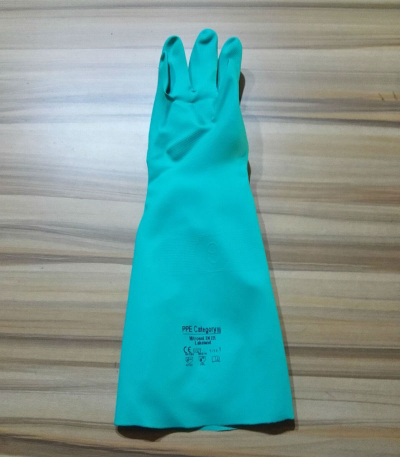 Rekland EN22L lengthened thickened nitrile rubber gloves