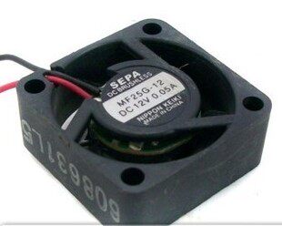 Japan SEPA 0 12V 05A 05A 2 5 cm 2510 Precision miniature bearing fan MF25G-12