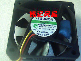 Original SUNON 6CM 24V 1 7W KDE2406PHV1-A 3-wire cooling fan 6015