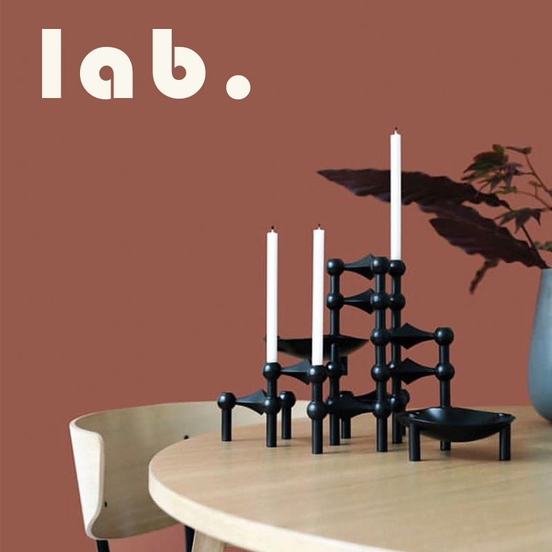lab Self-owned laboratory Danish stoff nage molecular candlestick Metal combination geometric Nordic home