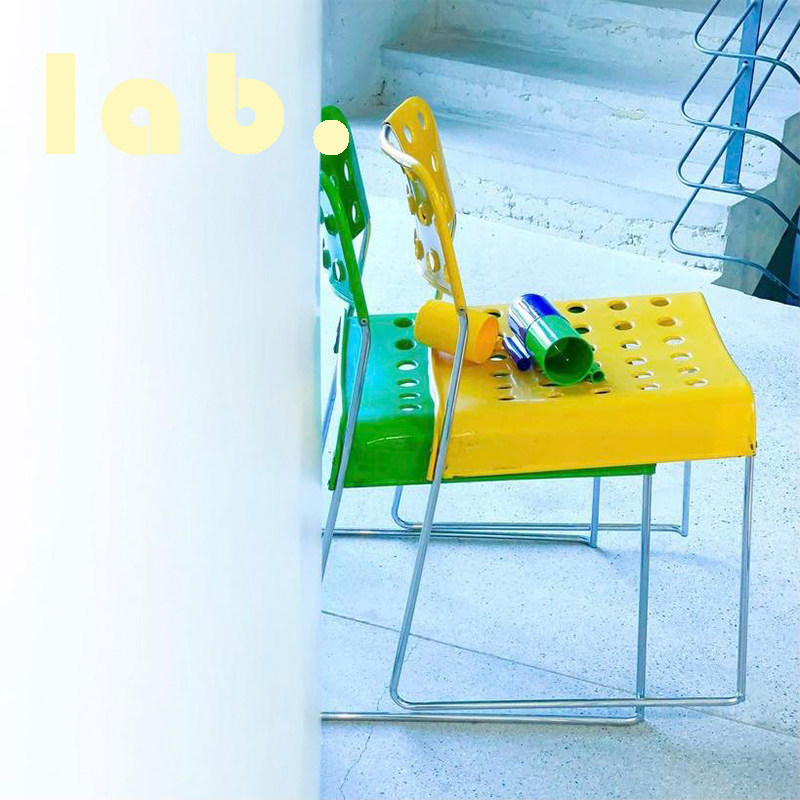 lab Self-Lab Nordic imported Middle home Bieffeplast steel tube dongle chair Italy Design