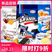 Russian imported Aconte Felimo small Farm ice cream flavor wafer dry Net red snack snack 500g