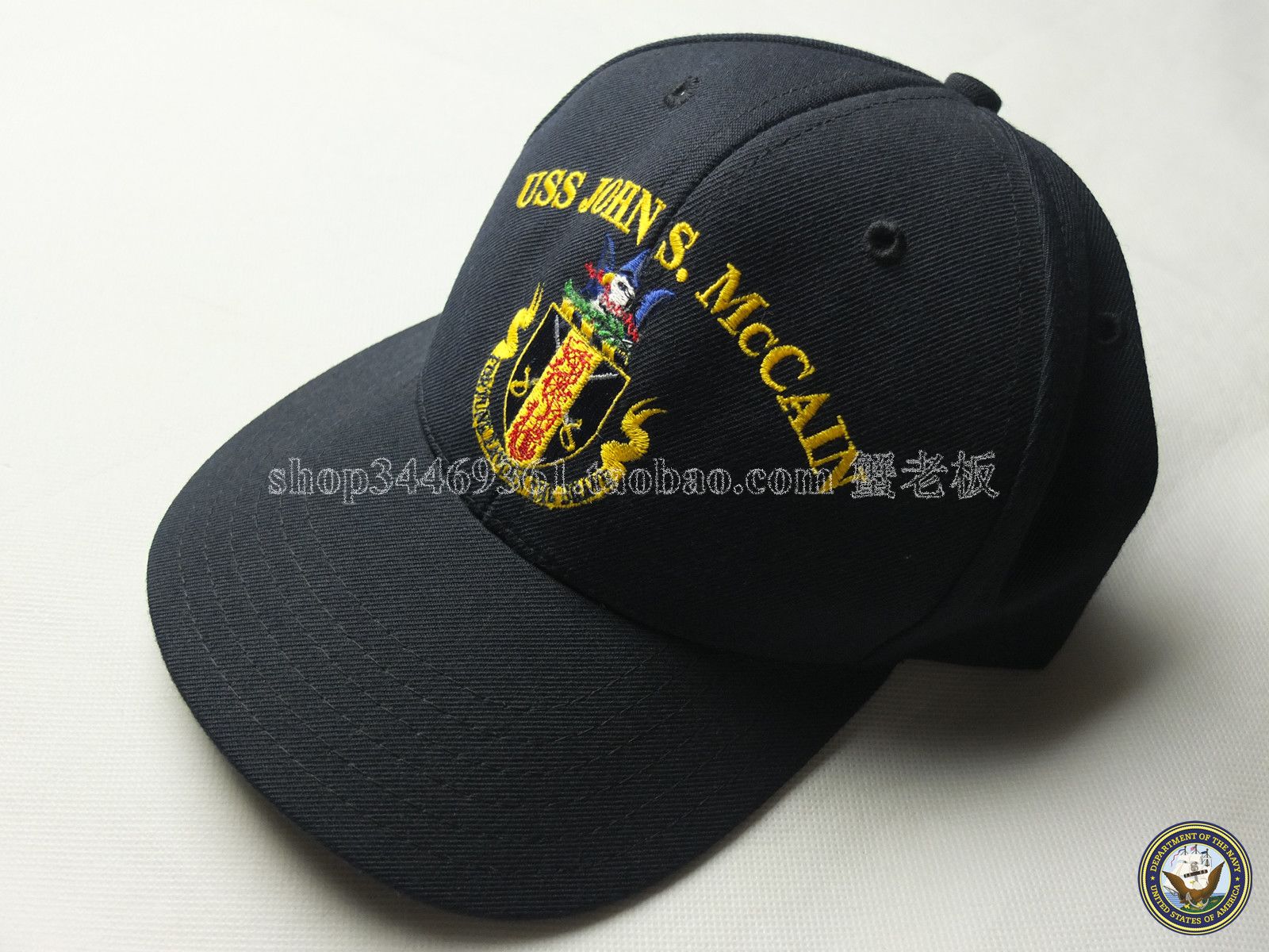 US NAVY US Navy Burke class destroyer DDG-56 John S. McCain baseball cap-Taobao