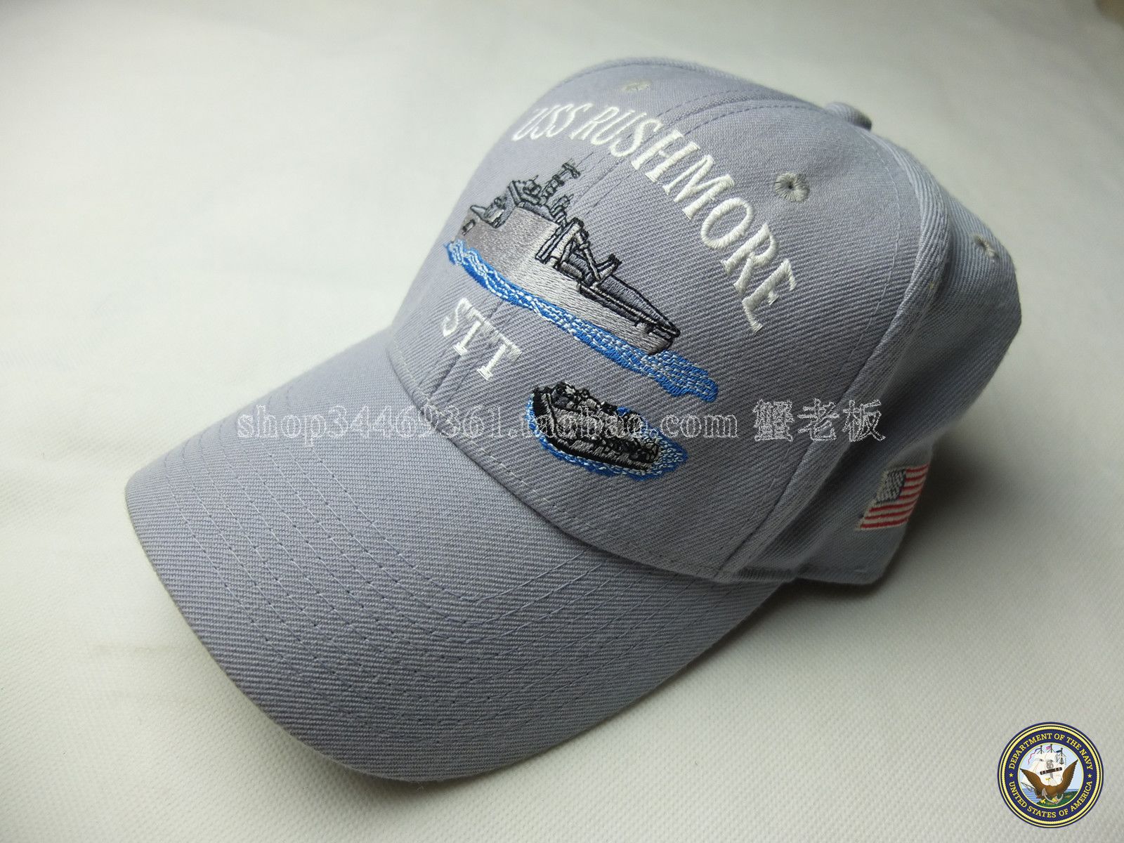 US NAVY U.S. Navy Whidbey Island Dock Landing Ship LSD-47 Rushmore Baseball Cap