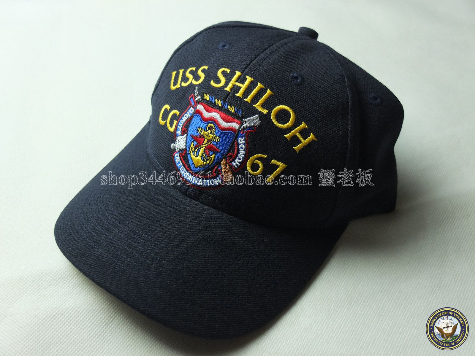 US NAVY US Navy Ticonderoga class cruiser CG-67 Shaylo's baseball cap
