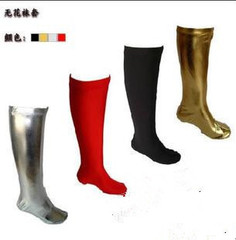 Performance Performance National Dance High-elasticity Tibetan Mongolian boots cover Sox cover red spandex cloth shoe cover New products