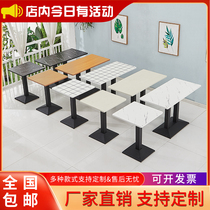 Milk Tea Hotel Restaurant Noodle Gallery Table Dessert Shop Small Eats Restaurant Dining Shop Fast Food & Chairs Combined Rectangular Customize