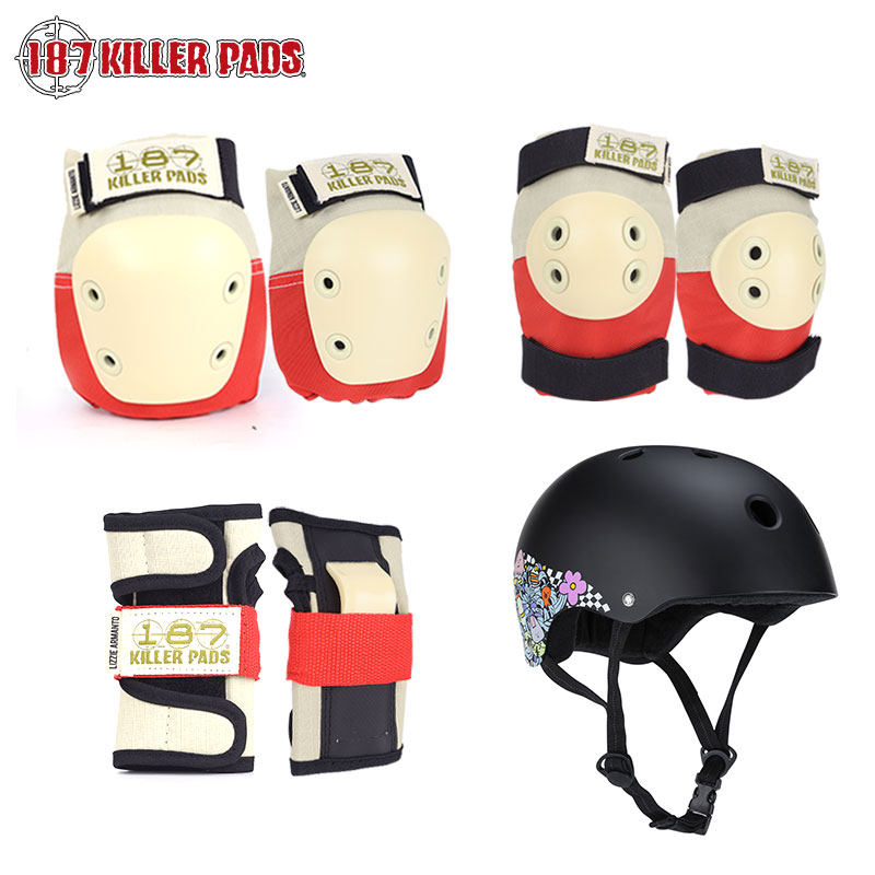 Old A wheel slip 187 adult protective gear 4 pieces combination wheel slip protection with ice hockey protective gear sports protective gear