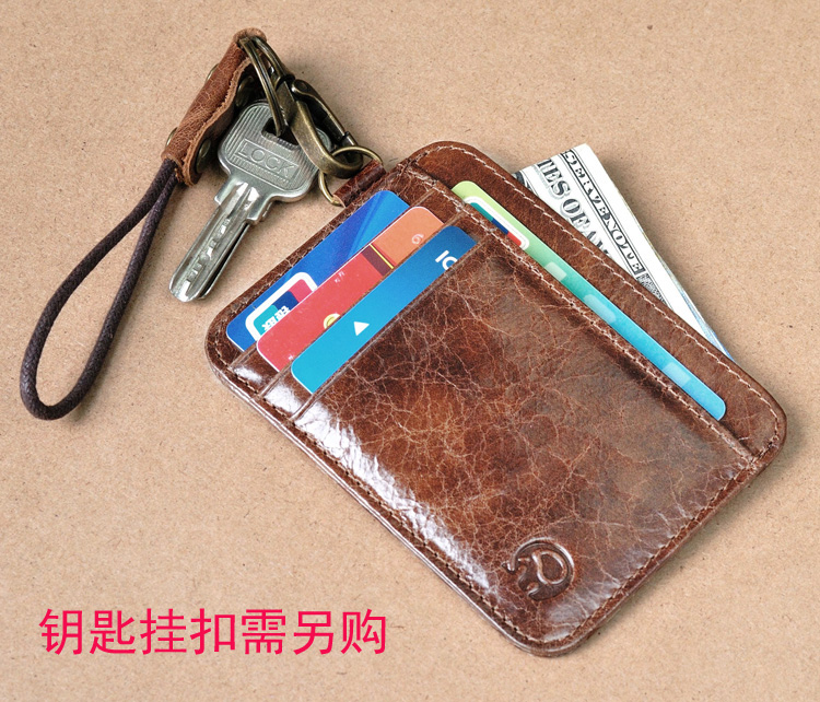 Gói thẻ tài liệu lái xe đa chức năng retro Baotou lớp da ví tiền nam thô lỗ chân lông chủ thẻ tín dụng bộ thẻ tín dụng - Chủ thẻ ví đựng thẻ lv