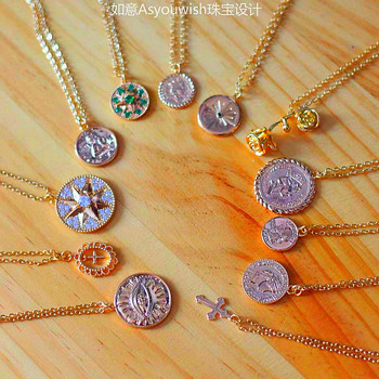 Niche queen portrait 14k gold filled pendant necklace