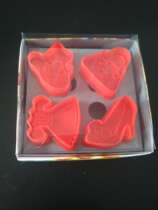 Fashion 3D Cubic biscuit mould biscuit mould suit (womens cap one-piece dress with high heel handbag)