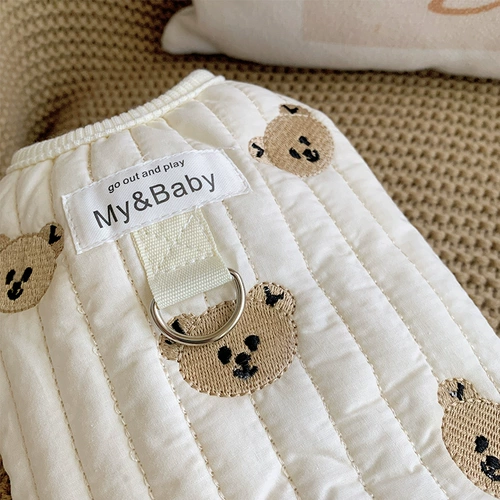 Собачья одежда весна и осенний жилет зимний теплый плюшевый щенок питомца бичон гранат кошка маленькая одежда для собак