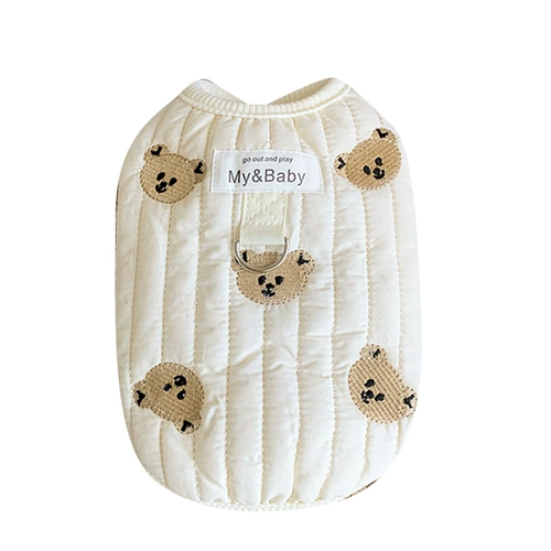 Собачья одежда весна и осенний жилет зимний теплый плюшевый щенок питомца бичон гранат кошка маленькая одежда для собак