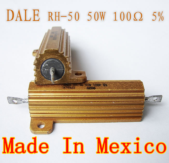 Imported Mexico 100R 50W DALE RH-50 100 Euro Aluminum Case Wire Resistance 100Ω