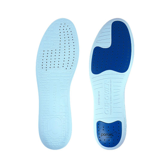 Even three generations of professional football insole PORON cushioning shock absorption anti-slip wear-resistant deodorant sports insole half size pad