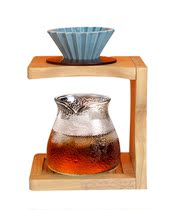 KAFFA hand brewing coffee filter cup holder filter holder hand punch bracket filter holder with filter tray single hole solid wood