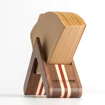 Coffee filter paper holder V60 fan-shaped V-shaped universal walnut hand-brewed coffee filter paper holder CAFEDE KONA
