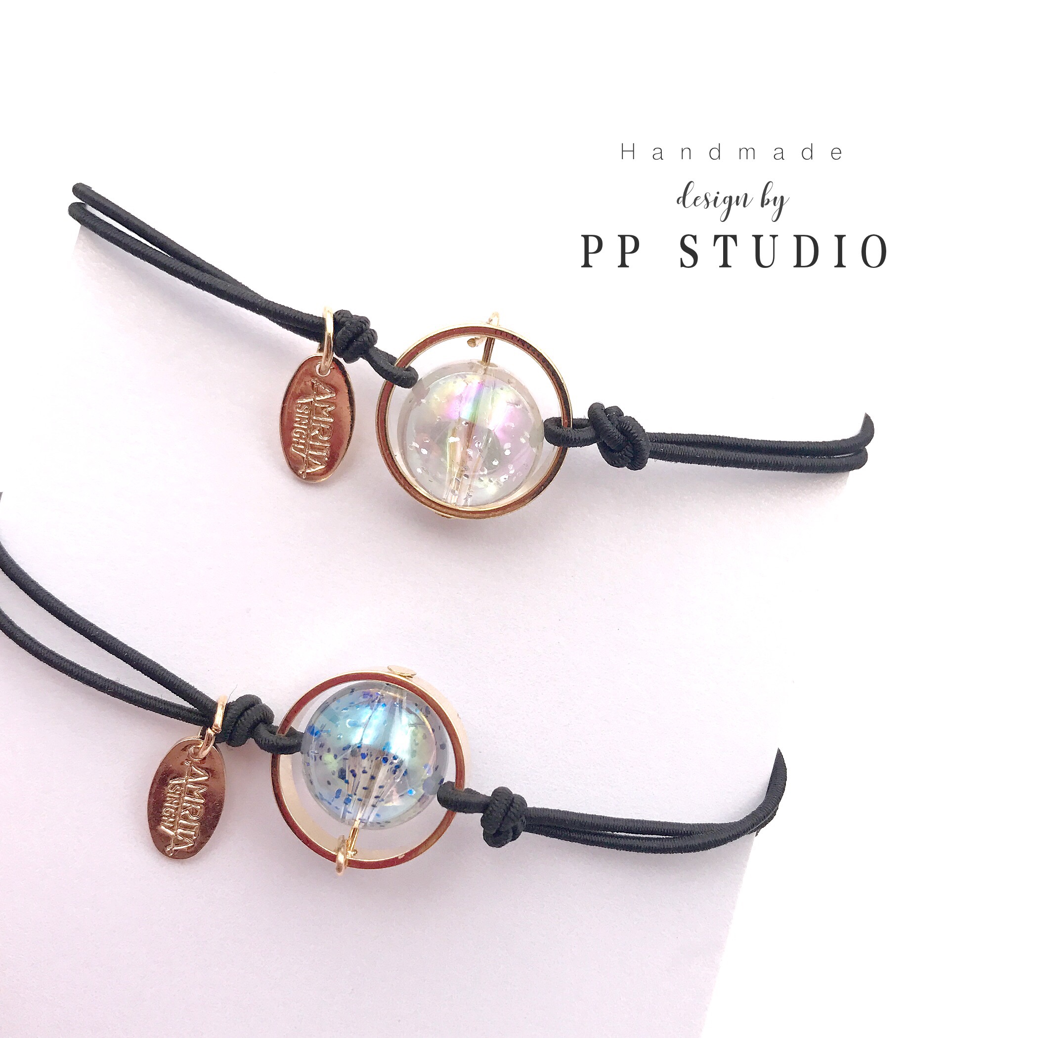 PP STUDIO thiết kế ban đầu màu sắc nàng tiên cá jep nước mắt bong bóng vòng tay dây tóc dây thừng sử dụng kép cao su phụ kiện tóc - Phụ kiện tóc dây buộc tóc cute