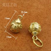 Copper year surplus brass white copper handmade leather goods box car key chain hanging ornaments 48135
