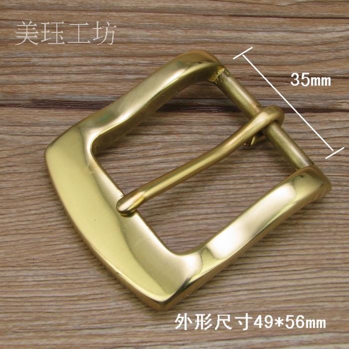 Polished section brass 35mm belt buckle copper pin buckle belt buckle 59192
