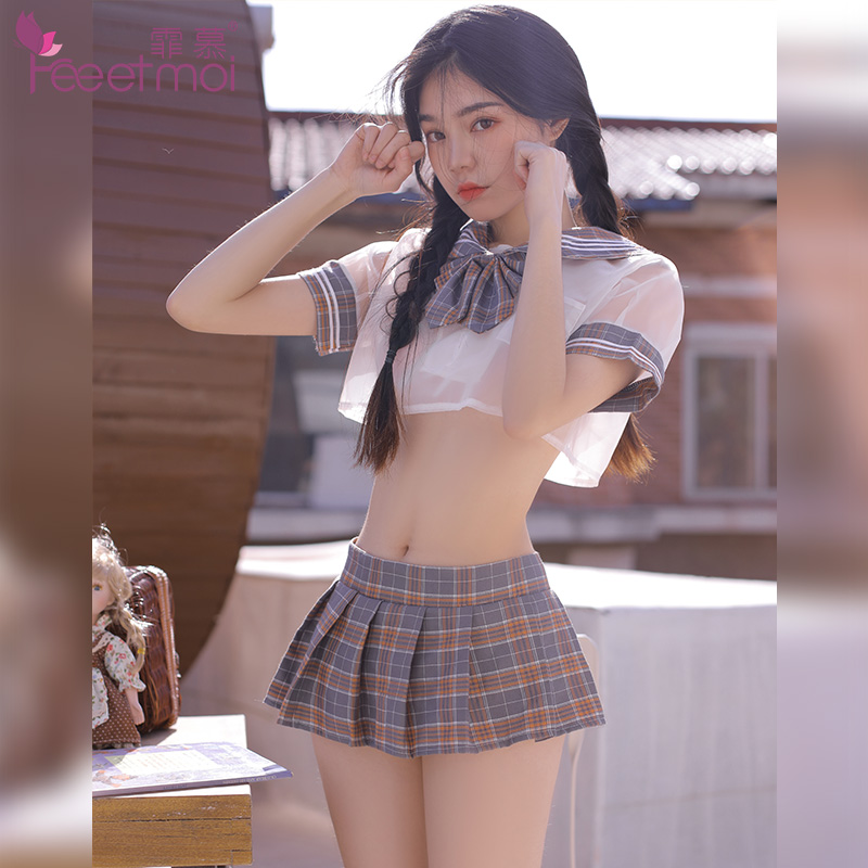 Envy Sexy Emotional Tonality Sexy Lingerie Japanese Plaid Perspective Senior Sister Student Uniform Temptation Suit 6907