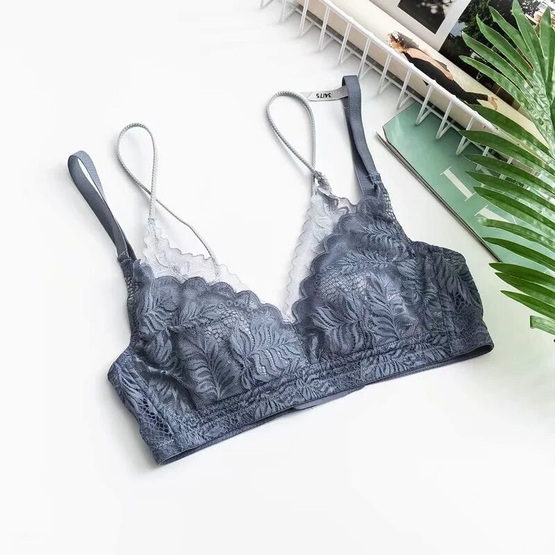 2022 European and American single women's clothing factory goods clearance autumn YU single tail goods special price deep V lace beauty back bra