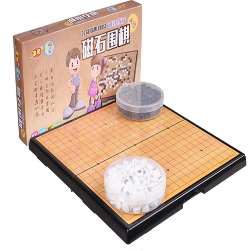 Magnetic checkers Flying chess Colosseum chess Go backgammon chess magnet square Portable with student folding
