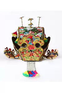 Korean imported traditional ethnic women's wedding dress Bride Hanbok with flower head crown random hair