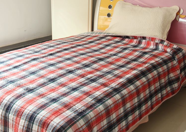 Bông điều hòa tối giản châu Âu và bông kẻ sọc bông điều hòa chăn bông được bao phủ bởi tấm trải giường được rửa sạch bởi mùa hè - Trải giường bộ ga giường cute