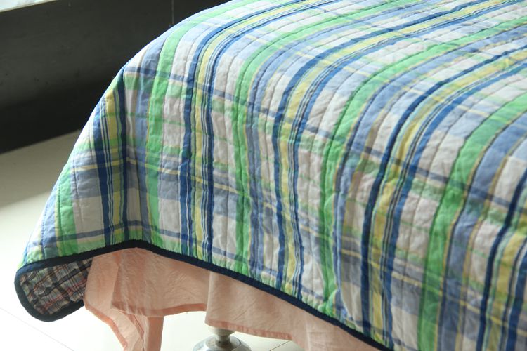 Bông điều hòa tối giản châu Âu và bông kẻ sọc bông điều hòa chăn bông được bao phủ bởi tấm trải giường được rửa sạch bởi mùa hè - Trải giường bộ ga giường cute