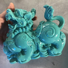 Кистлер 天然绿松石貔貅摆件工艺品家居摆设创意客厅乔迁装饰品开业礼品
