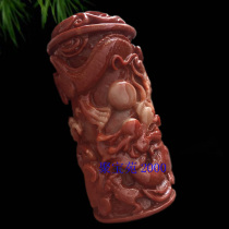 Imitation Shoushan stone dragon seal ornaments field yellow jade seal dragon handle auspicious beast dragon seal jade seal carving material