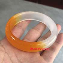 Natural Yunnan Longling Huanglong Jade Bracelet Womens Ice Quartzite Jade Bracelet Real Jade Gold Silk Jade Yellow and White Bracelet