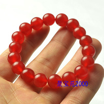 Natural quartz rock jade bracelet Chicken blood red jade bracelet with male and female jade minimalist sweet and beautiful single ring hand decoration gift