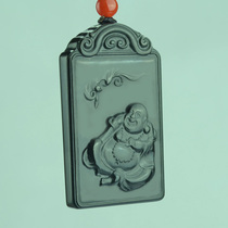 And Tian Jade Black Green Buddha Pendant Natural and Tian Yuutan Yumiya Buddha Pendant Jade Fu hang in front of the eyes