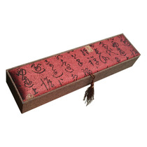 Linen fabric Calligraphy Veins Flow Sunecklace Box Hairpin Box Wood Hairpin Handicraft Containing box Jewelry Jewelry Box