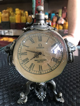 Старинная игра старинная бронзовая посуда круглая шаровая вода хрустальный шар ретро европейский стиль часы креативные часы гостиной механические часы качели