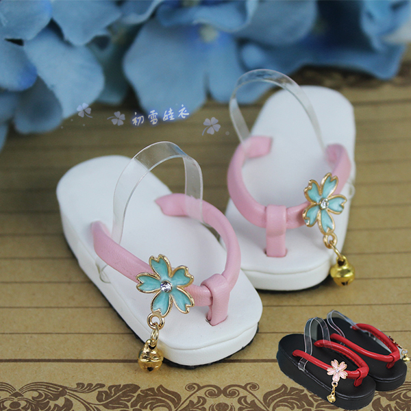 Sakura Bjd Sd Dd Doll 1/4 1/3 1/6 Shoes Kimono Shoes Wooden Clogs Straw Sandals Japanese Style White Black