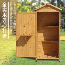 New outdoor storage cabinet courtyard garden waterproof sunscreen multifunctional toolbox balcony u storage open air Sundries