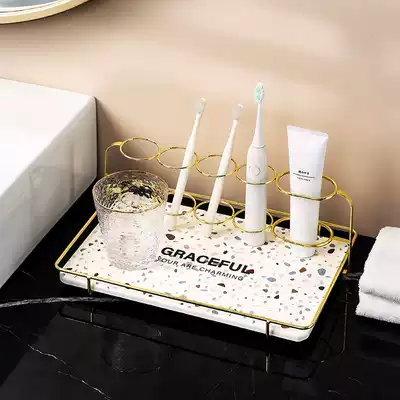 Nordic powder room holder electric toothbrush tooth tank wash cup holder toothbrush diatom mud rack