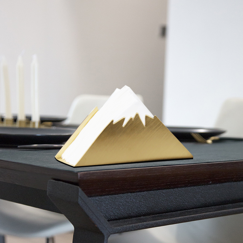 Fuji paper towel holder Triangular snow mountain paper towel holder Hotel cafe table paper towel clip Western food paper towel holder