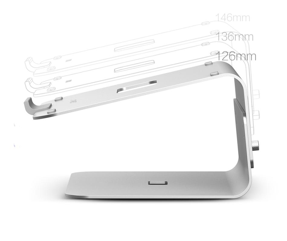 IQUNIX nhôm Macbook Pro đứng làm mát máy tính xách tay tăng quy định của Apple E-Stand - Phụ kiện máy tính xách tay miếng dán màn hình laptop chống nhìn trộm 14 inch