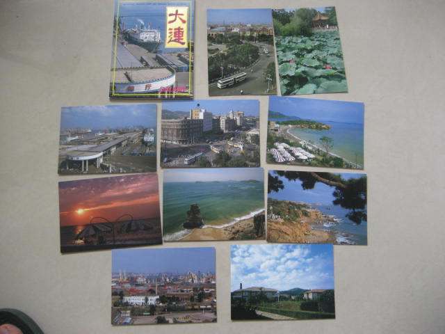 (Earlier version) 1980s Middle map of Dalian Postcards 10 All (JYS-P-023)